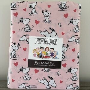 Snoopy Peanuts Pink Valentines Day Poses And Hearts Full Sheet Set NEW